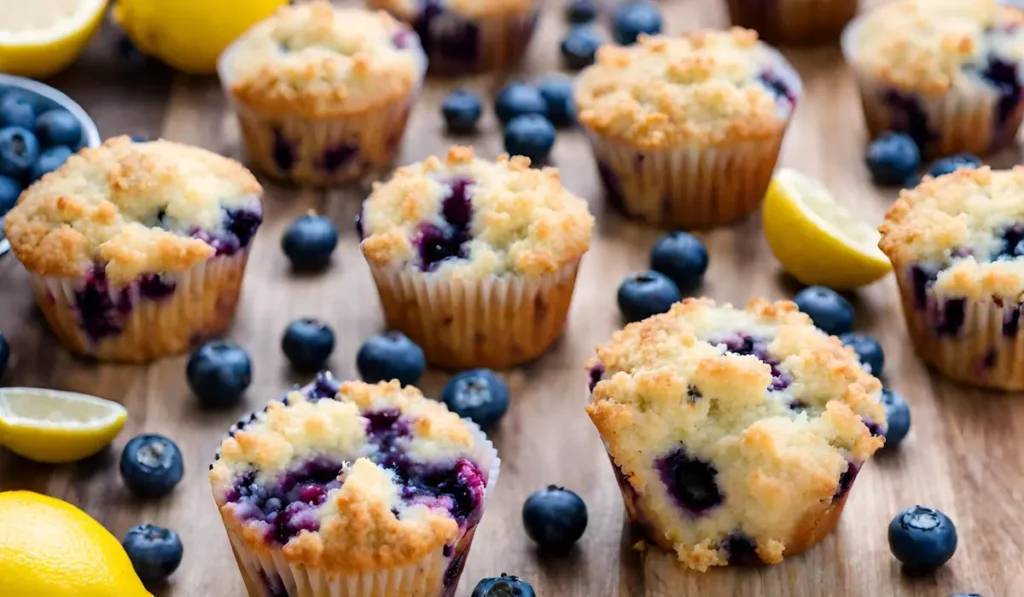 Blueberry Lemon Streusel Muffins