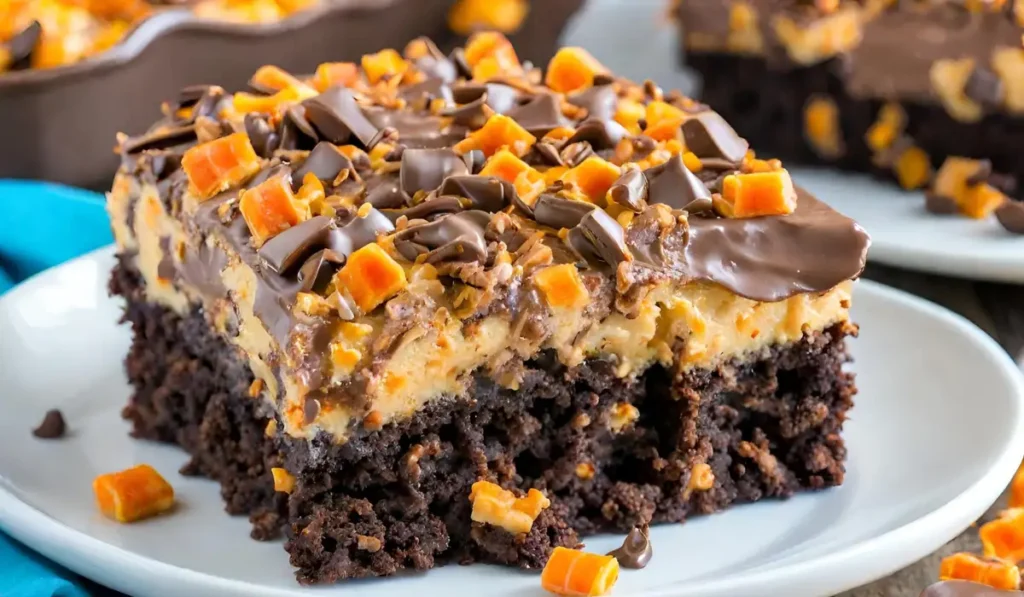 Butterfinger Poke Cake