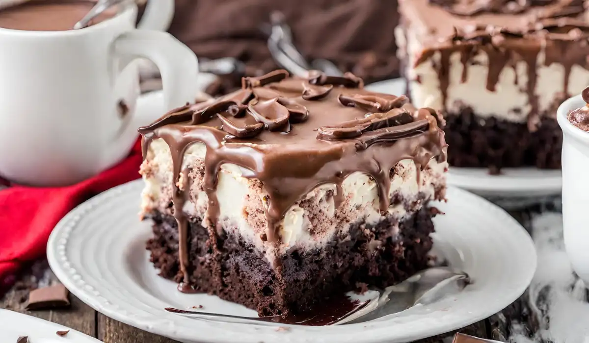 Hot Chocolate Poke Cake