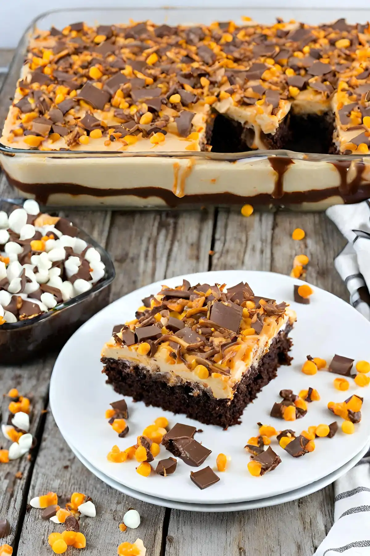 Introduction to Butterfinger Poke Cake