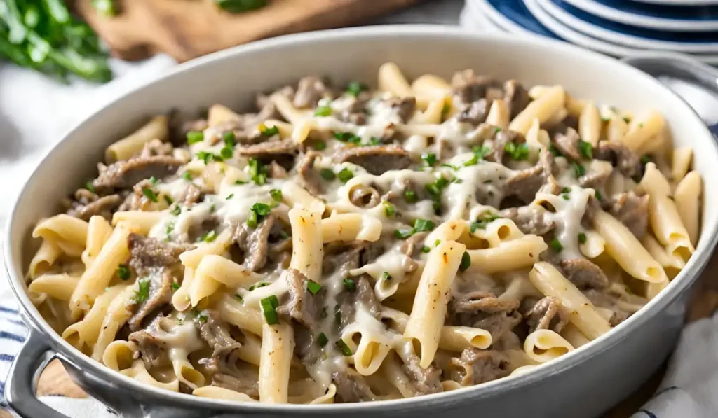 Philly Cheese Steak Pasta Recipe