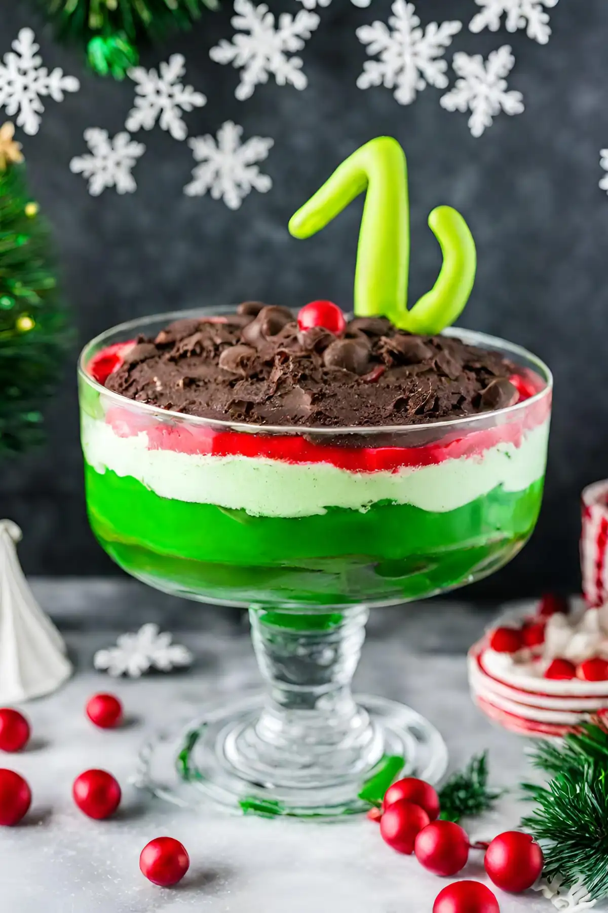 Variations of the Grinch Layered Dessert